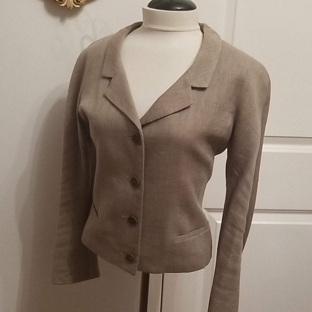 Calvin Klein fitted Jacket wool and linen - Picture 2 of 5